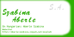 szabina aberle business card